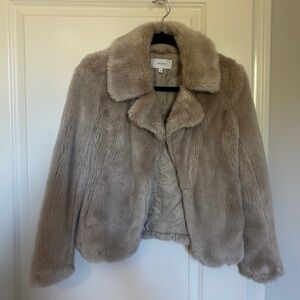 REISS faux fur jacket